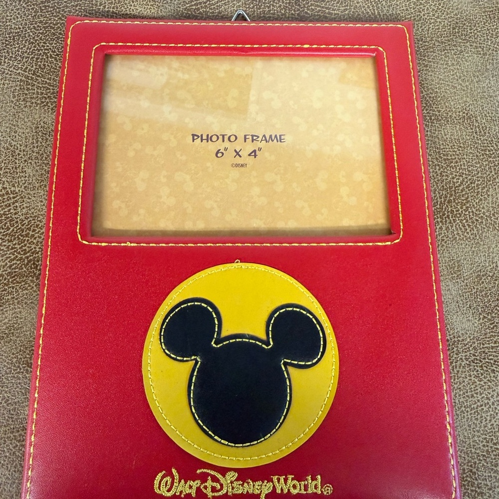 New!!   Vintage Disney World Red and Yellow Photo Frame